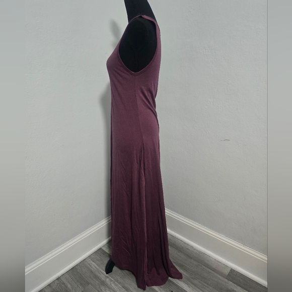 Garnet Hill Sleeveless Plum Maxi Dress Small - Picture 2 of 5